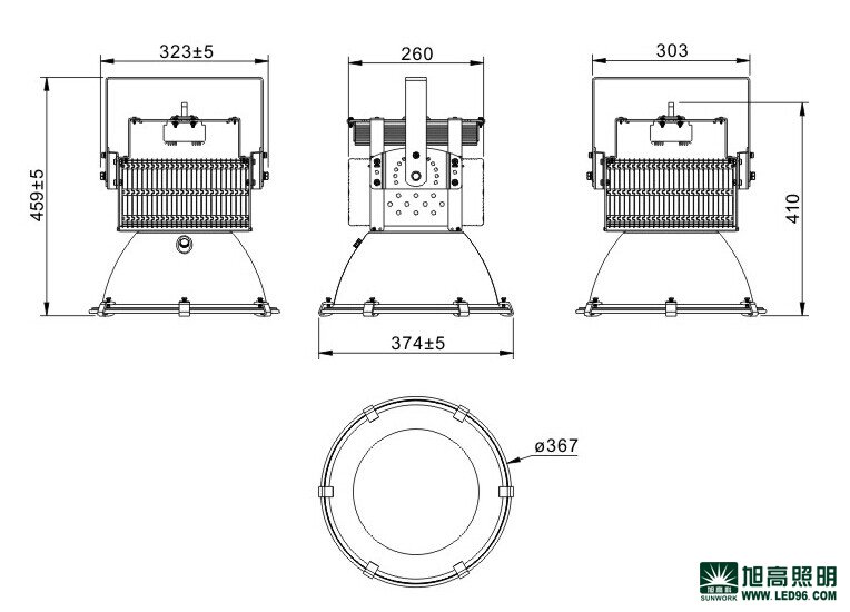 高檔高端SWK205-100w高效LED工礦燈，LED工廠燈廠家直銷，LED節(jié)能燈體育場館